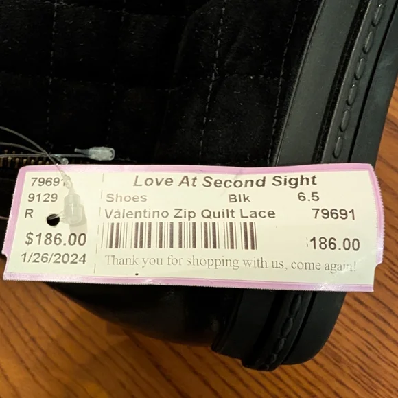 Valentina Rangoni Black Leather/Quilted Booties - Size 6.5M - Picture 11 of 12